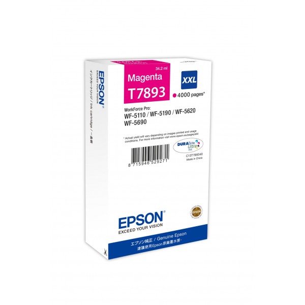 Cartuccia Epson C13T789340 T7893 Magenta XXL