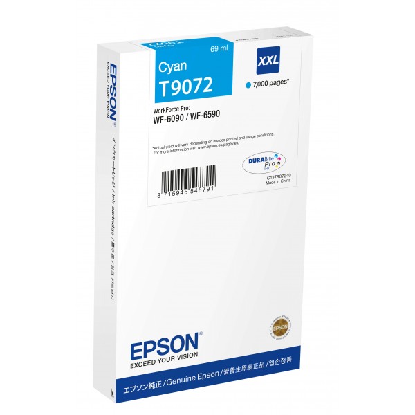 Cartuccia Epson C13T907240 T9072 Ciano XXL