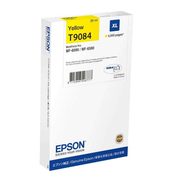 Cartuccia Epson C13T908440 T9084 Giallo XL