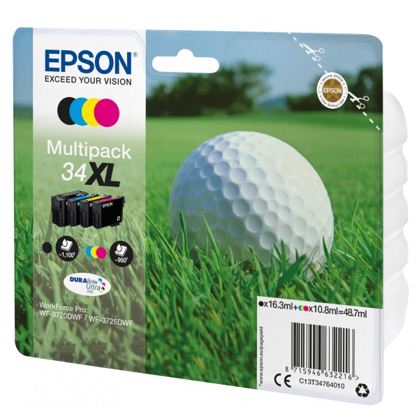 Cartuccia Epson C13T34764010 34XL Multipack