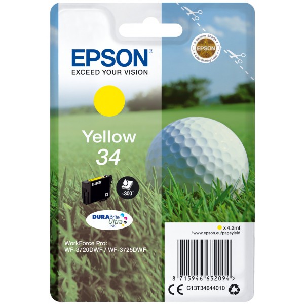 Cartuccia Epson C13T34644010 T3464 Giallo