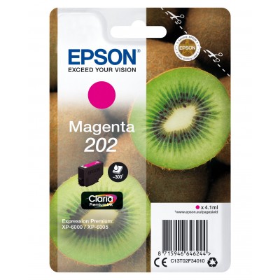 Cartuccia Epson d'inchiostro magenta C13T02F34010 202 300 pagine 4.1ml