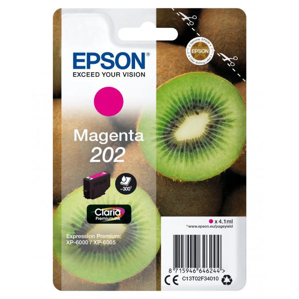 Cartuccia Epson d'inchiostro magenta C13T02F34010 202 300 pagine 4.1ml