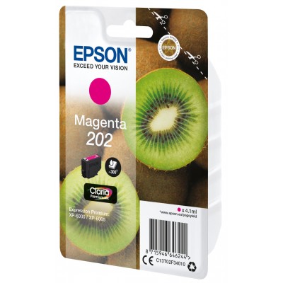 Cartuccia Epson d'inchiostro magenta C13T02F34010 202 300 pagine 4.1ml