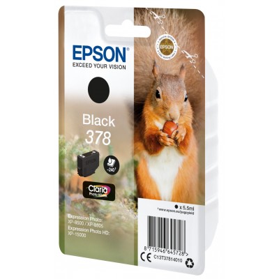 Cartuccia Epson d'inchiostro nero C13T37814010 378 ~240 pagine 5,5ml