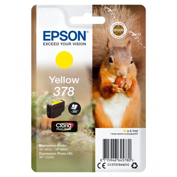 Cartuccia Epson d'inchiostro giallo C13T37844010 378 ~360 pagine 4,1ml