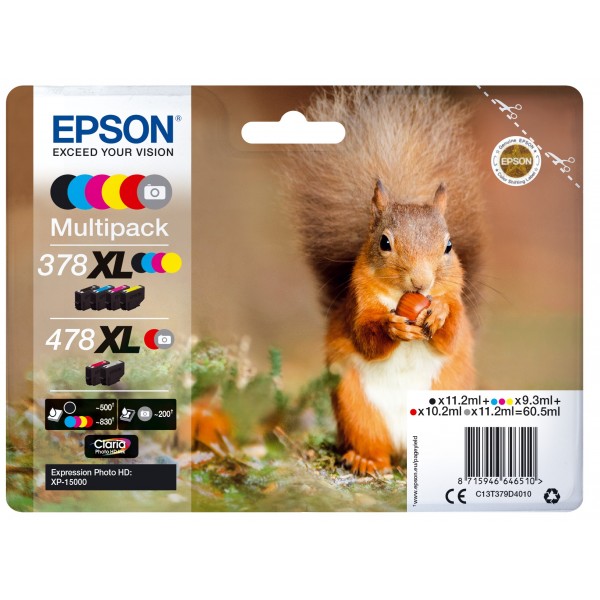 Epson Multipack  / Rosso / Grigio C13T379D4010 378XL / 478XL