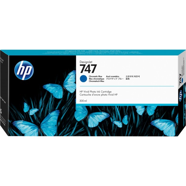 Cartuccia HP d'inchiostro Chromatic Blue P2V85A 747 300ml