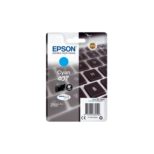 Cartuccia Epson d'inchiostro ciano C13T07U240 407 1900 pagine 20,3ml