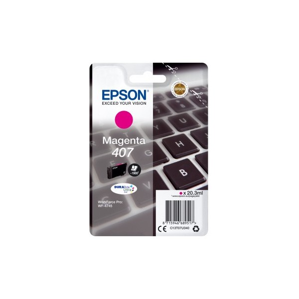 Cartuccia Epson d'inchiostro magenta C13T07U340 407 1900 pagine 20,3ml