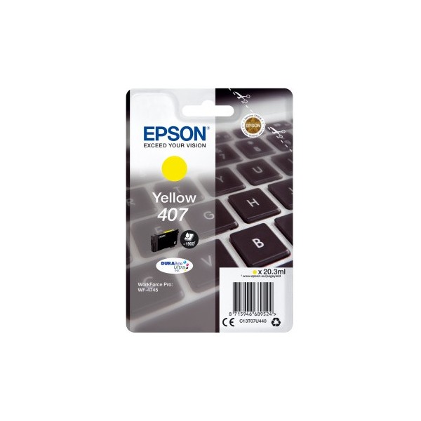 Cartuccia Epson d'inchiostro giallo C13T07U440 407 1900 pagine 20,3ml