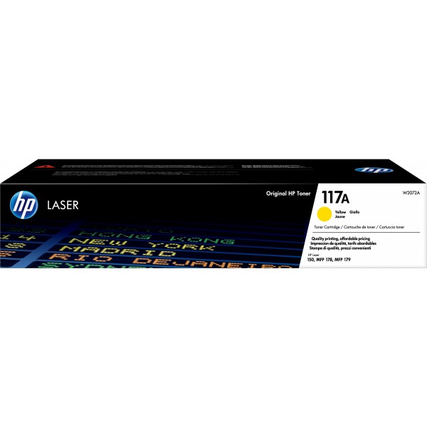 Toner HP giallo W2072A 117A 700 pagine