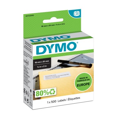 Etichette DYMO S0722550 11355 bianche, 19x51mm, 500 pezzi