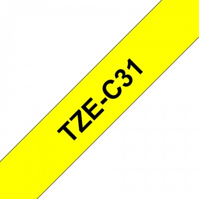 Nastro Brother Laminato Nero Su Giallo (signal) TZe-C31 TZ-C31 12mm x 5m