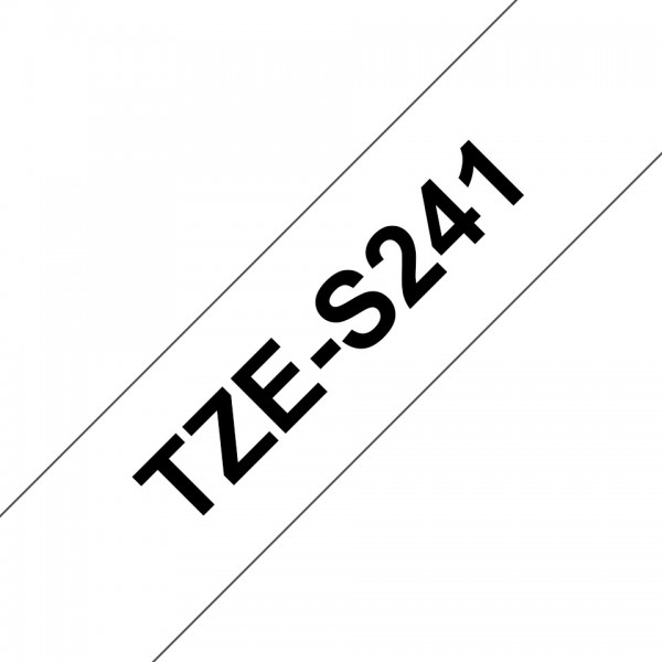 Nastro Brother Laminato Nero Su Bianco TZe-S241 TZ-S241 18mm x 8m