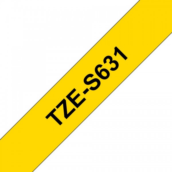 Nastro Brother Laminato Nero Su Giallo TZe-S631 TZ-S631 12mm x 8m