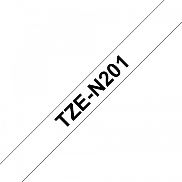 Nastro Brother Nero Su Bianco TZe-N201 TZ-N201 3,5mm x 8m non laminato