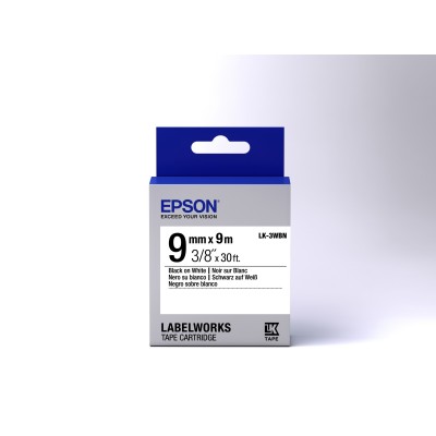 Nastro Epson Laminato Nero Su Bianco C53S653003 LK-3WBN