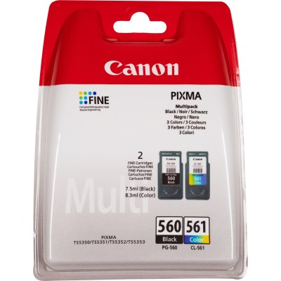 Multipack Canon nero   differenti colori PG-560 + CL-561 3713C006