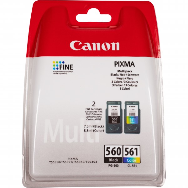 Multipack Canon nero / differenti colori PG-560 + CL-561 3713C006