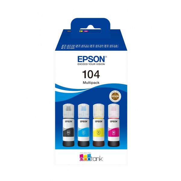 Multipack Epson nero / ciano / magenta / giallo C13T00P640 104