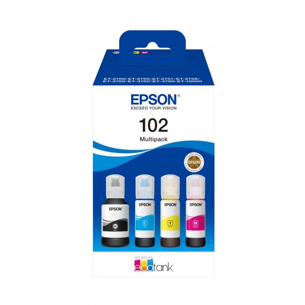 Multipack Epson nero / ciano / magenta / giallo C13T03R640 102 70ml 102 EcoTank 4-colour Multipack