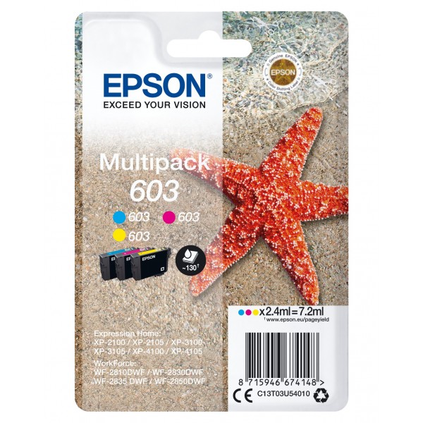 Multipack Epson ciano / magenta / giallo C13T03U54010 603