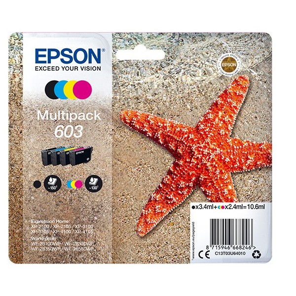 Multipack Epson nero / ciano / magenta / giallo C13T03U64010 603