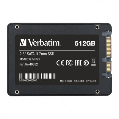 SSD SATA III Verbatim Vi550 S3 SSD 512GB