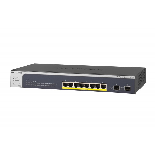 Switch NETGEAR GS510TPP Gestito L2/L3/L4 Gigabit Ethernet 10/100/1000 Supporto Power over Ethernet (PoE) Nero