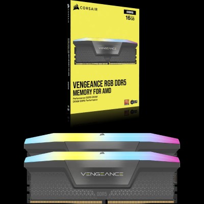 Ram Corsair Vengeance RGB 32GB (2x16) DDR5 5200MHz CL40 Grigio AMD EXPO