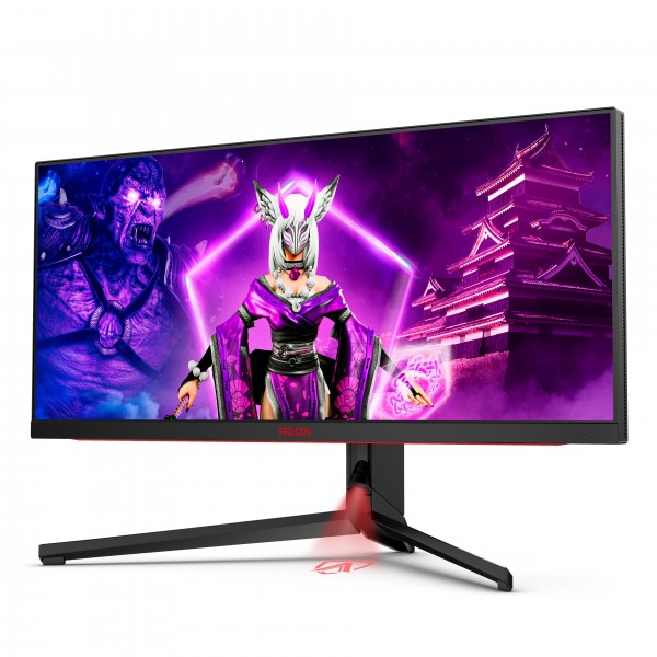 Monitor AOC AGON AG344UXM 34'' WQHD IPS Adaptive-Sync HDR Nero/Rosso