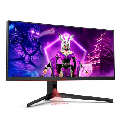 Monitor AOC AGON AG344UXM 34'' WQHD IPS Adaptive-Sync HDR Nero Rosso