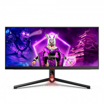 Monitor AOC AGON AG344UXM 34'' WQHD IPS Adaptive-Sync HDR Nero Rosso