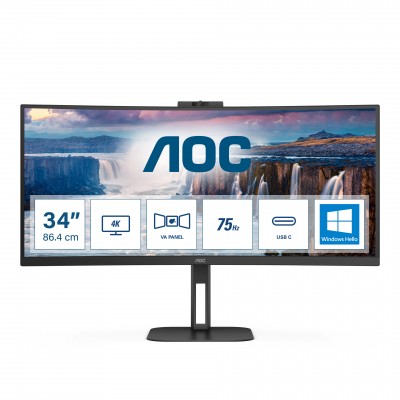 Monitor AOC CU34V5CW Nero 34" Curvo 100Hz FreeSync VA  DP HDMI