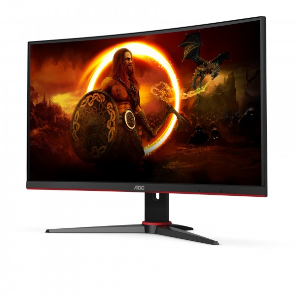 Monitor AOC C24G2AE/BK 24'' FullHD VA AMD Free-Sync Nero/Rosso