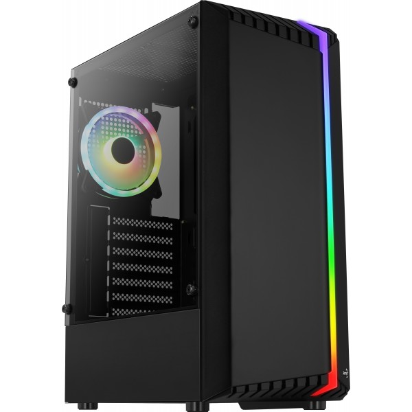 Case Aerocool Bionic v2 Midi-Tower RGB Vetro temperato nero