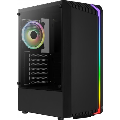 Case Aerocool Bionic v2 Midi-Tower RGB Vetro temperato nero