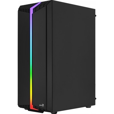 Case Aerocool Bionic v2 Midi-Tower RGB Vetro temperato nero