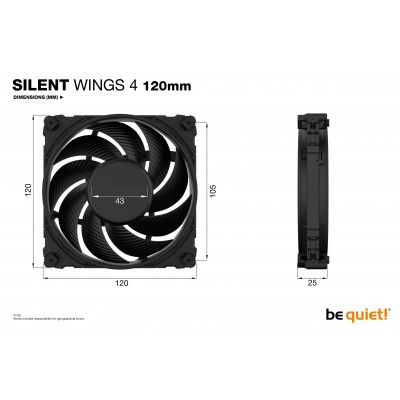 ventola be quiet! Silent Wings 4 120 mm nero