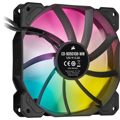 Ventola Corsair iCUE SP120 Elite RGB PWM 120 mm nero