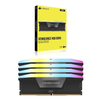 RAM Corsair Vengeance 192 GB (4X48) RGB DDR5 5200 MHz CL38 nero