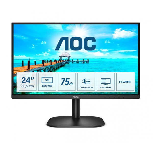 Monitor AOC 24B2XHM2 24'' FullHD VA 75 Hz HDMI LED nero