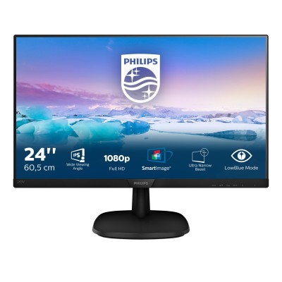 Monitor Philips 243V7QDSB 00 24'' FullHD IPS HDMI DVI VGA Audio LED Nero