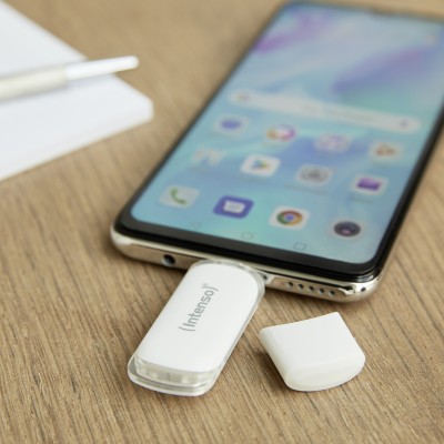 Pendrive Intenso FLASH LINE 128 GB USB C 3.2 bianco