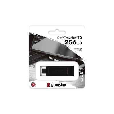 Pendrive Kingston DataTraveler 70 256 GB USB C 3.2 nero