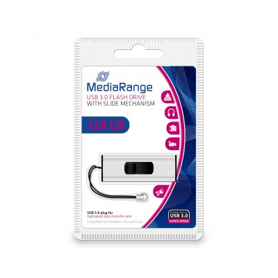 Pendrive MediaRange 128 GB USB A 3.2 argento