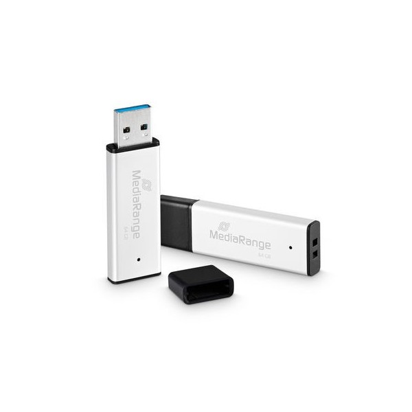 Pendrive MediaRange High performance 64 GB USB A 3.2 argento nero