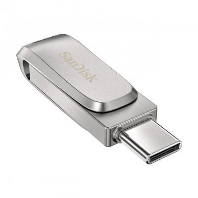 Pendrive SanDisk Ultra Dual Drive Luxe 256 GB USB A 3.2 USB C 3.2 argento