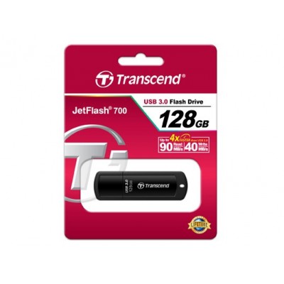 Pendrive Transcend JetFlash 700 128 GB USB A 3.2 nero